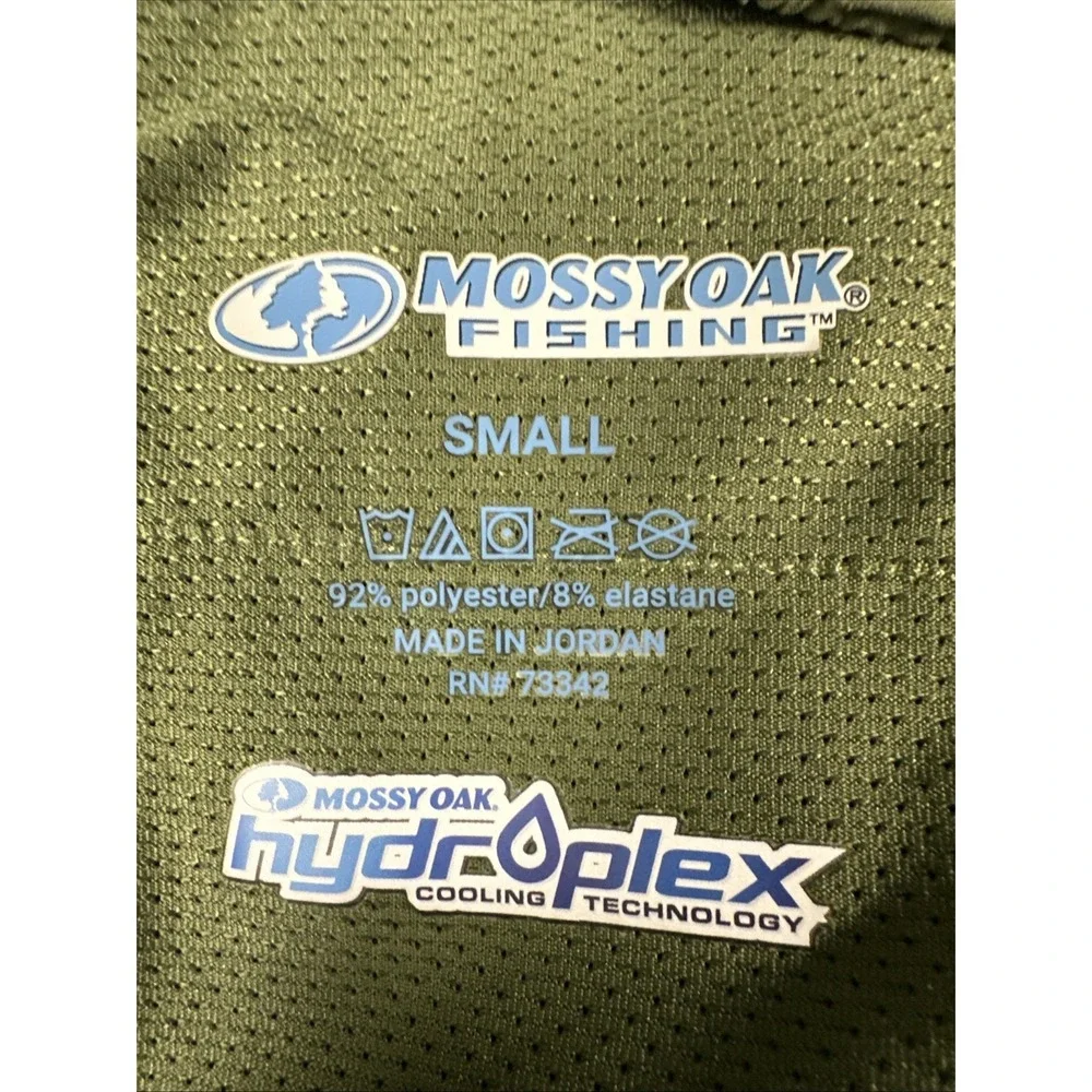 Mossy Oak Flex‎ Fishing Cargo Shorts Men's Small Olive green Hydroplex Cooling